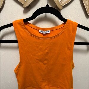 Zara Vibrant Orange Women's Tank Top